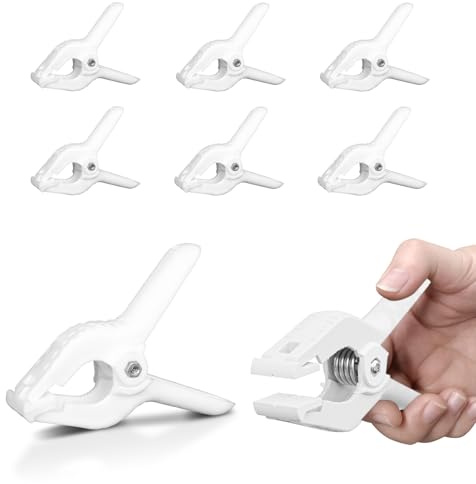 EMART Confezione da 6 morsetti a molla in mussola, resistenti, 11,4 cm, clip per fondali fotografici per studio fotografico