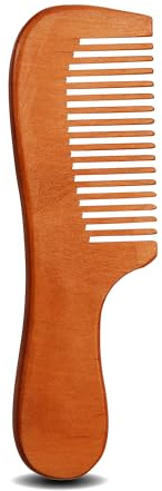 MIBELLA BEAUTY & CO Peigne à manche en bois durable pour hommes et femmes - Peigne fin pour tous les cheveux antistatique - Peigne de coupe pour un usage professionnel même chez le coiffeur 17,5 cm