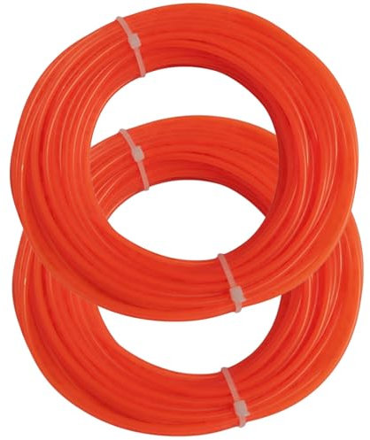 Genérico Hilo desbrozadora - Hilo desbrozadora 2.4 mm, 30m + Par de Guantes - Nylon de Alta Resistencia para Hierba Alta, Maleza y Vegetación Densa -Hilo para desbrozadora, Hilo de desbrozadora.