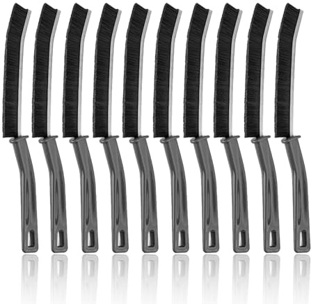 Poraceous 10 Piezas Cepillo de Limpieza, Multifuncional Cepillo Limpieza Hogar, Cepillos de Limpiezas para Huecos, Cepillos Limpiador de Juntas con Cerdas Duras, para Cocina Baño Ventanas