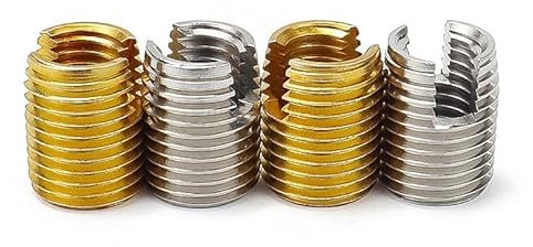 Zixinz-Vis cylindriques Inserts filetés en acier inoxydable galvanisé M2 à M16, insert de réparation de filetage métallique, vis à fente autotaraudeuse filetée, 1 à 10 pièces Résistance à la corrosion