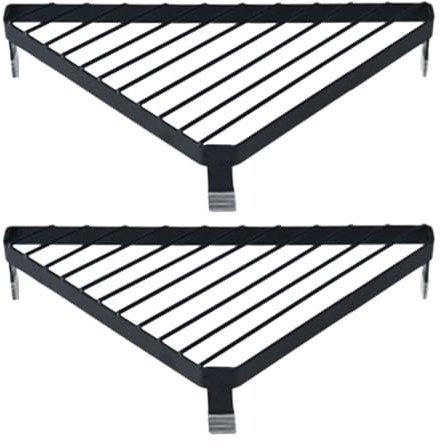 Homeponnew Scaffale triangolare in ferro battuto per angolo cucina, confezione da 2 con piedini antiscivolo, robusto supporto per pentole e padelle per l'organizzazione domestica