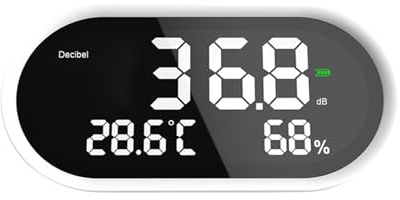 Monitor dell'aria interna con rilevamento del rumore Misuratore di umidità della temperatura per uso domestico Office Digital Sound Meter