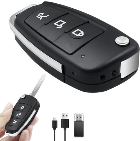 Cámara Espía Oculta, Minicamara Vigilancia Invisible Llave de Coche | 1080P Micro Cámara para Grabación Vídeo,Toma Fotografías ,Detección de Movimiento,Visión Nocturna