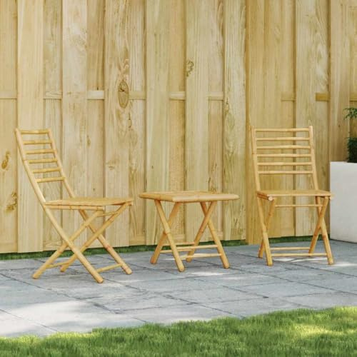 Generico Set da Bistrò 3 pz in bambù,Set da Giardino,3278524