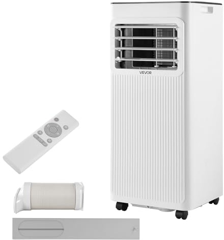VEVOR Condizionatore d'Aria Portatile 2 kW 7000 BTU/h, Climatizzatore Portatile 3 in 1 con Pannello Touch LED e Telecomando, Timer 25 Ore, Modalità Raffreddamento, Deumidificazione e Ventilazione