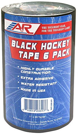 A&R sport svart hockeyband (6-pack)