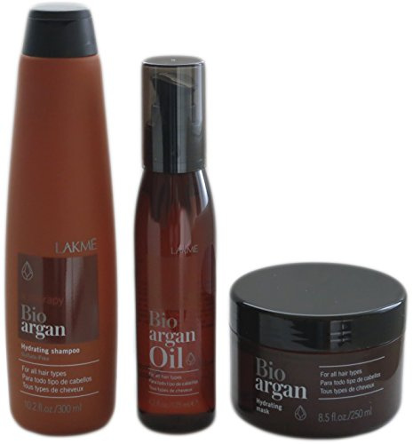Lakme K.Therapy Bio-argan 3er Set 300 ml Shampoo, 250 ml Haarkur & gratis 125 ml Haaröl