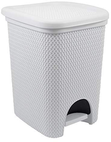 Belli&FORTI Pattumiera, Polipropilene, Bianco, Medio