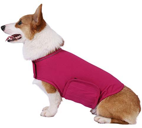 YUKOOL ångest kappa för hundar, lätt wrap lugnande väst, hund ångest jacka, används för omedelbar terapi för överspänning i blixten och fyrverkerier för att hålla lugnande komfort (M, rosröd)