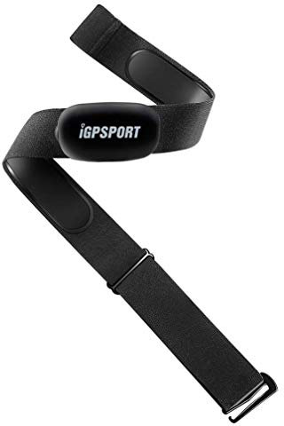 IGPSPORT HR40 Cardiofrequenzimetro Impermeabile IPX7 Bluetooth e Ant+ e Fascia Toracica per Ciclismo, Corsa, Fitness Compatibile con Garmin Polar Wahoo - Nero