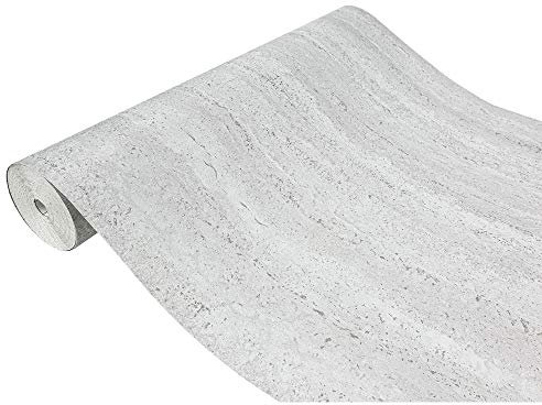 Klebefolie Möbel 45x200 cm | Selbstklebende Möbelfolie in Stein-, Marmor- und Betonoptik | Folie für Möbel wasserfest und leicht anzubringen für Küche und Bad | Grau Beton