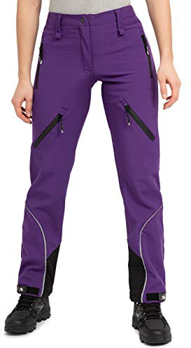 Rock Creek Softshell-byxor för kvinnor, vandringsbyxor D-444, violett, L