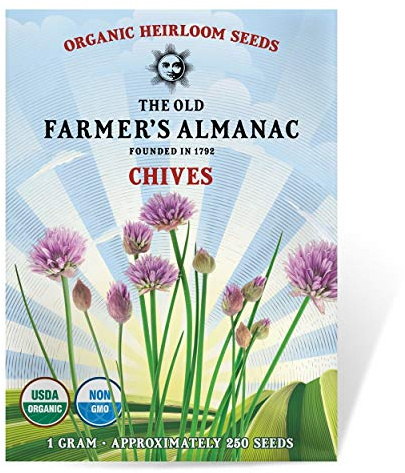 The Old Farmer's Almanac Heirloom Organic Chive Seeds - Approx 250 Seeds