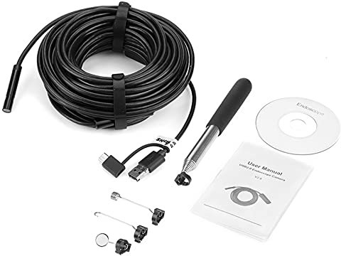 15m / 49ft Inspektionskamera Endoskop Endoskop USB Inspektionskamera mit 2-Megapixel Wasserdichter Kamera für Autorohr (Schwarz)