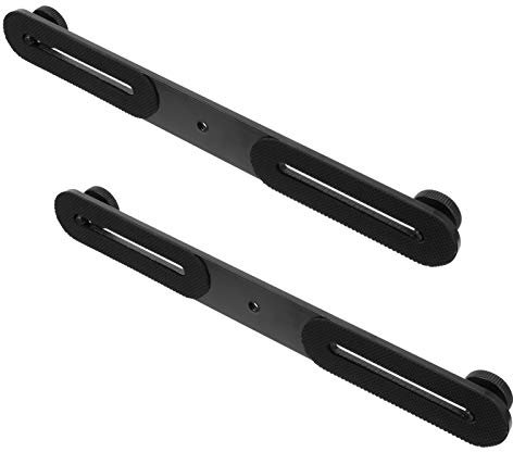 Vaguelly 2pcs Flash Stereo Zinc Inch Construction Bracket Alloy Mic Stand for Tripod Bar Double Light Microphone, Flash, Accommodates Extension T Spacing Straight Shape with Mic Bar