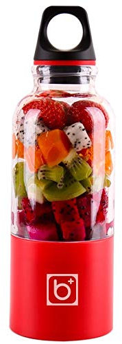 BOMEETSIA Mini extracteur de jus Rechargeable USB, Distributeur de jus Portable, Tasse à jus de Fruits et légumes électrique, Rouge