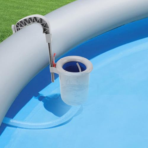 Tissting Skimmer de Surface de Piscine, Nettoyeur Automatique Mural avec Panier Filtrant Détachable, Collecteur de Débris pour Piscine Hors Sol, Matériau Plastique Durable pour Filtration de Piscine