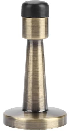 Door Stopper, Akozon Door Wall Protector Brushed Brass Door Stop Antique stoppers Zinc Alloy and Rubber Anti-Collision Holder Home Hotel Office Accessory (Bronze)