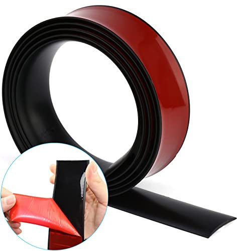 Schwarz Übergangsprofil Wasserdicht Selbstklebend 5cm Breit Vinyl Übergang Sschiene | Boden-Leiste Zum Vinyl Übergangs-für Fußböden | Ungelochte Abdeckleiste | Bodenprofil | Türschwelle Zum Kleben 3m