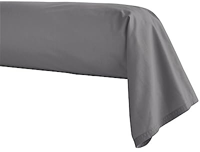 Kissenbezug für Nackenrolle aus Baumwollperkal, Basalt, 43 x 230 cm, Essix