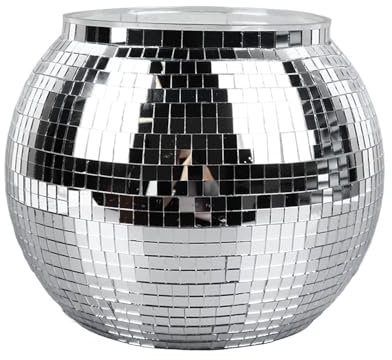 ALUFAB Disco Ball Ice Bucket Beverage Tubs for Parties Retro Drink Bucket for Beer Cocktail Wine Champagne Drinking,Mirror Silver Disco Ball Decor,Cooler for Wine Beer Champagne Ice Cold Drinks