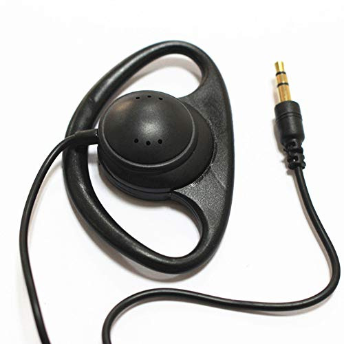 Saidbuds 50 Stück weiche einseitige Haken Kopfhörer Mono-Ohrhörer D-Form Ohrhörer Einweg-Kopfhörer für Tour-Guide-System, Empfänger, Tablet, Laptop, PC, Skype, YouTube, MP3/4 DVD (Stereo-Stecker)