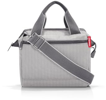 reisenthel Allrounder Cross Herringbone Grey – Kleine Crossbody Bag mit abnehmbarem und verstellbarem Schultergurt – Aus wasserabweisendem Material