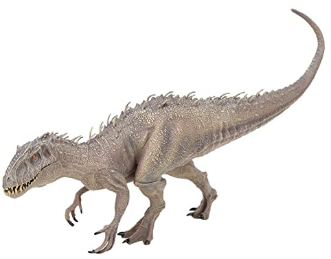Ghzste Dinosauro Modello Giocattolo Simulazione Animale Modello Tyrannosauro Dinosauro Figure Giocare Giocattolo per Ragazzo Bambino (Grande Grigio Indominus Rex (Mbocca
