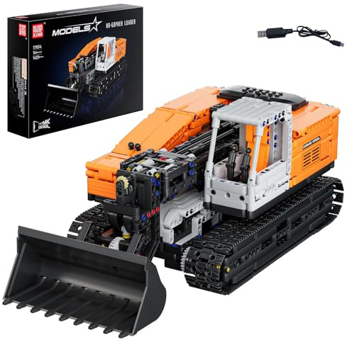 Mould King 17054 Technik Ferngesteuert Bulldozer Klemmbausteine Lader Sandkasten Bausteine Modellbausatz mit Motor für 14+ Erwachsene (1423 Teile)