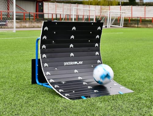 Precision Play Skills - Red de Rebote para Entrenamiento de fútbol, Funciones de Pase, volea y Chip, diseño Plegable y portátil, 110 cm de Largo