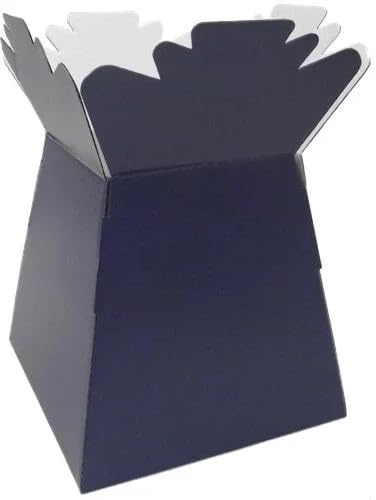 Floralcraft Navy Hand-Tied Vase Florist Bouquet Box, Presentation/Transporter Box/Flower Plant Aqua Boxes, (Pack of 10)