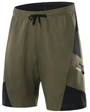 Fahrradshorts 5-Zoll-Innenshorts Anti-Rutsch-Mountainbike-Shorts for Herren Ultra-atmungsaktive Radhose for Downhill- und Trail-Radfahren Geeignet for Mountainbiken und Outdoor-Aktivitäten(GREEN white