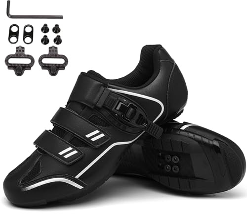 PENXZT MTB Fahrradschuhe Herren Damen Mountainbike Schuhe Atmungsaktive kompatibel mit SPD 2 Schrauben mit Cleats Entsperren Schuhe Fahrrad Spin Schuhe