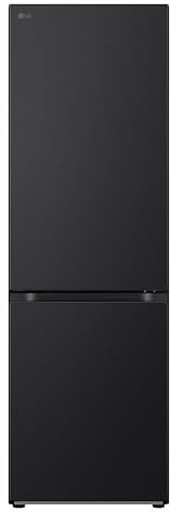 LG GBV3100DEP Kombinierter Kühlschrank Total No Frost, Klasse D, 344 l, flache Türen, Technologie Door und Linear Cooling, Schublade Fresh Converter, Weinregal, Kompressor Smart Inverter, Mattschwarz