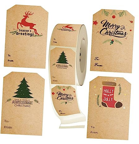 CAXUSD Weihnachtsaufkleber-set Mit 4 Mustern Selbstklebende Siegelaufkleber Zum Verpacken Leicht Zu Kleben Für Partydekorationen