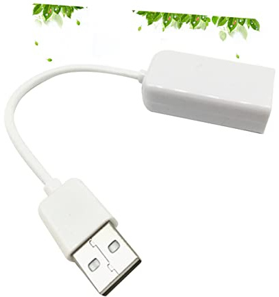 TINEASUR scheda audio adattatore per aria USB al jack per le cuffie cavo audio ottico all'adattatore suono con la del cavo suono per notebook bianca