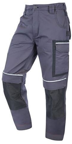 ELIWORX Arbeitshosen Männer Stretch Einsatz - Bequeme Passform - Robustes, Flexibles Material - Smartes Taschen-Design - Arbeitshose Herren ideal für Handwerk Heimwerk und Baugewerbe - Anthrazit - 54