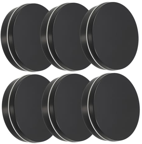 LIGIGWASH 6pcs Round Metal Snack Box Tin Box Sugar Cookie Mold Candy Picking Tin Metal Storage for Candy Snacks