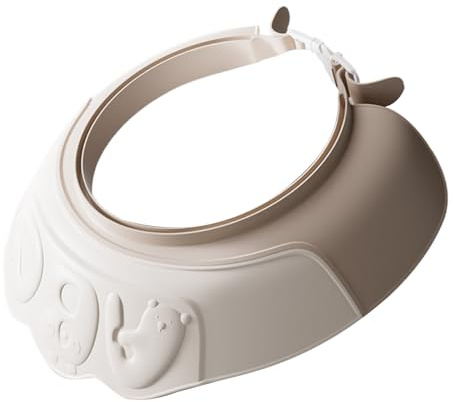 Gorro de shower, visera impermeable ajustable, protector de lavado de cabello, protección de doble capa, cómodo protector facial, protección de champú, 8.66 x 8.46 x 1.97 pulgadas