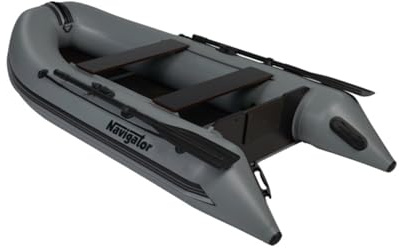 Navigator LP 270BK – 2 person, keel with sectional plywood floor, Reinforced Transom, Durable PVC, is stable for fishing and relaxing in salt and fresh water