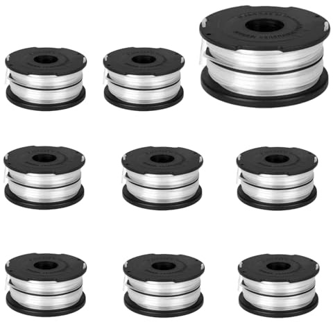 Chuancheng 9 Pack DF-065 Trimmer Spool Replacement for BLACK+DECKER GH710 GH700 GH750 Electric Trimmer, 36ft 0.065 Dual Line Feed Spools