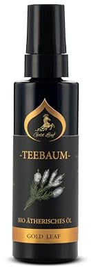 Gold Leaf® Bio Teebaumöl 30ml – 100% rein und kaltgepresst – ätherisches Öl für die Hautpflege und Reinigung – veganes kosmetisches Öl – ohne Zusatzstoffe – hohe Qualität aus nachhaltigem Anbau