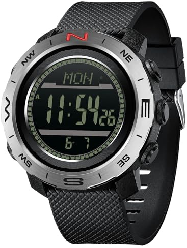 findtime Sports Watches for Men Digital Tactical Compass Pedometer Watch Calorie Counter Altitude Waterproof Military Alarm Pacer Running Watch