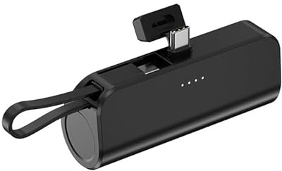 Mini Power Bank, Powerbank 500 mAh USB-C 10 W Chargeur portable Quick Charge, batterie externe pour sac/voyage/augmentation de la capacité, compatible avec Galaxy S25 S24/Huawei/LG/Pixel/Nexus/Redmi