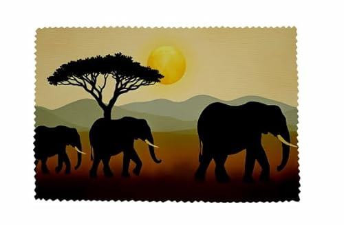 U24 Brillenputztuch Elefant Motiv Nr. 13 Glasreinigungstuch Microfasertuch
