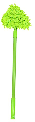 Trapeador Triangular Telescópico de Chenilla Verde para Limpieza