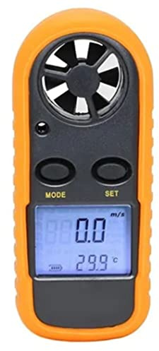 Akozon Anémomètre Numérique Anémomètre avec écran LCD, Mesure de la Vitesse du Vent et de la Température – Thermomètres de Décoration et Instruments Météorologiques