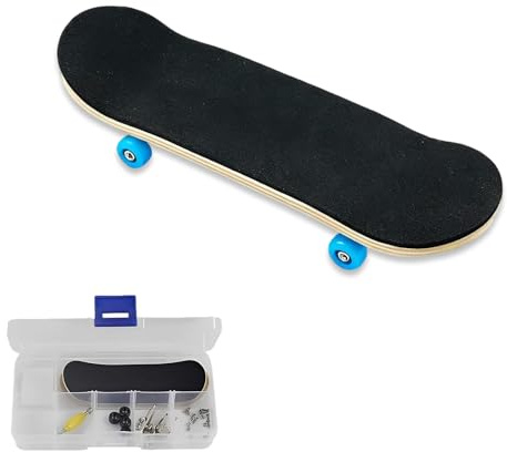fKiZanthene Finger Skateboard Pro Fingerboard Wooden Finger Skateboards with Maple Deck Bearing Wheels for Home Play