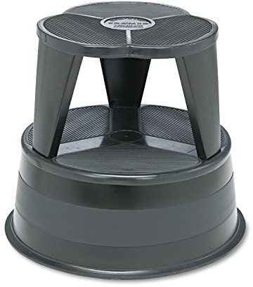 2-Step Steel Step Stool with 300 lb. Load Capacity Color: Black